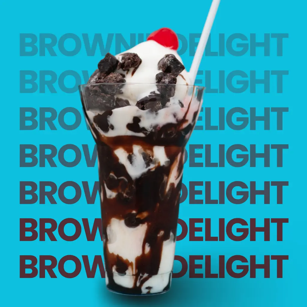 Brownie Delight (Vanilla Soft Serve)